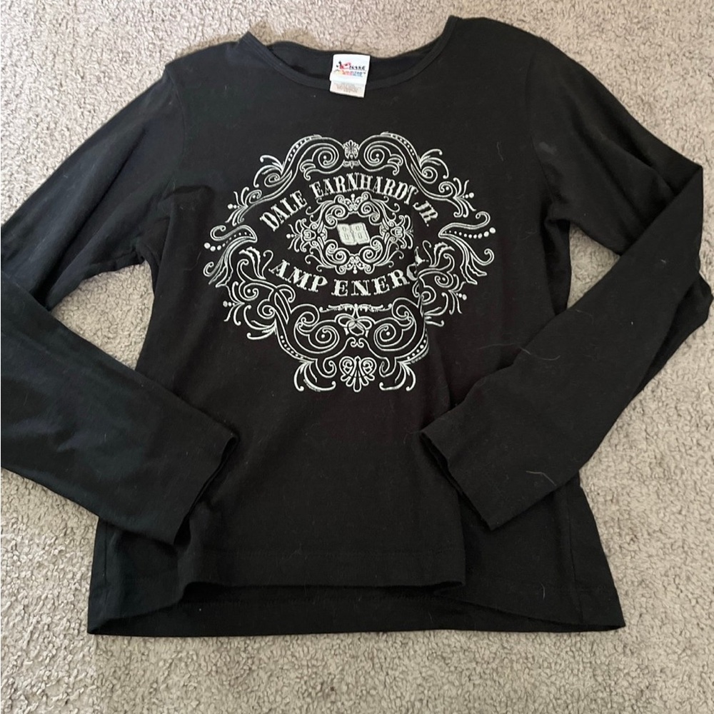 nascar dale earnhardt jr black long sleeve shirt chase authentic amp energy